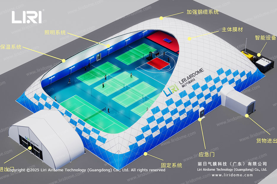 智能气膜体育馆系统结构