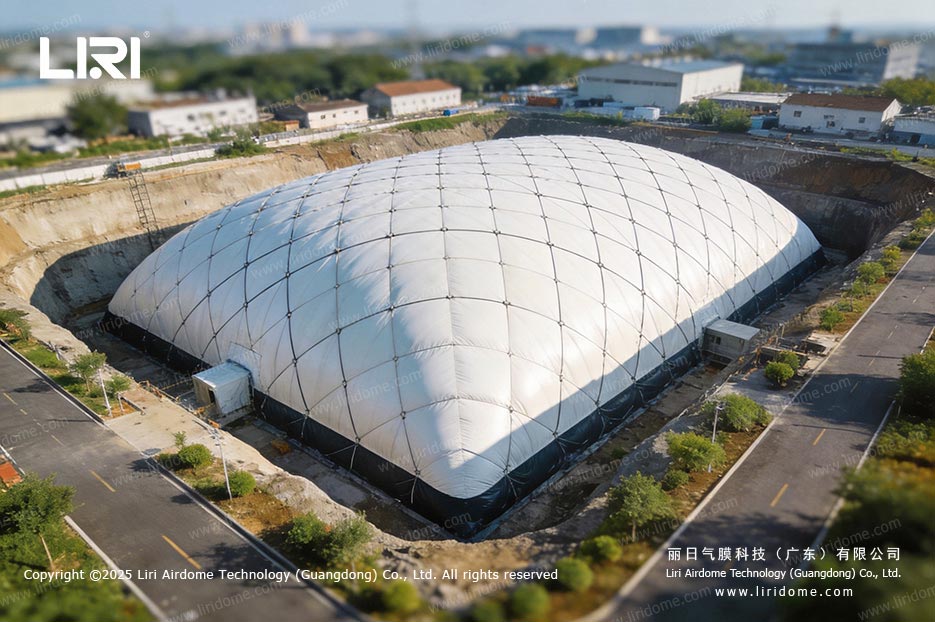 基坑气膜建筑航拍